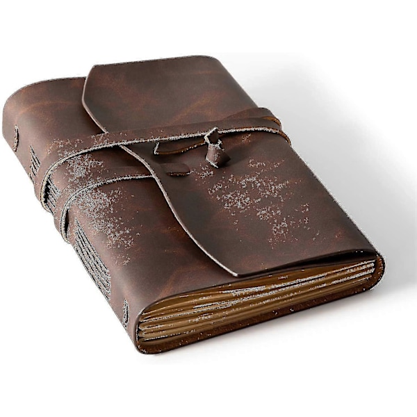 Læder Journal Notesbog - Læderbundet Journal Til Mænd -Z