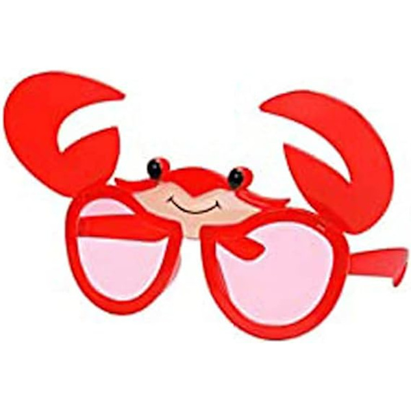 Hauskat havaijilaislasit juhliin, trooppiset valokuvasilmälasit, kesäjuhlalahjat, rantajuhlien tarvikkeet ja koristeet Flip Crab