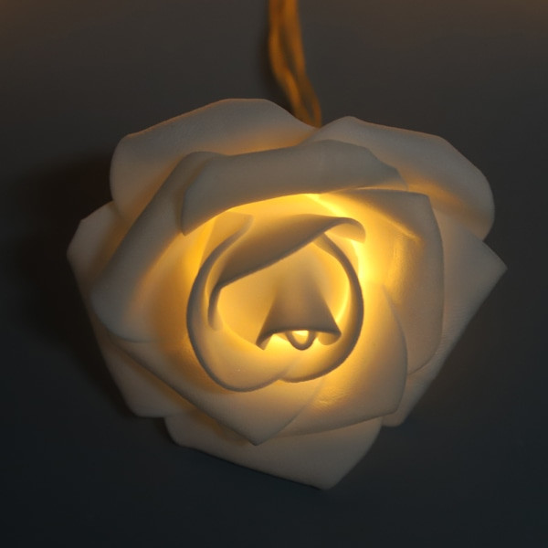 20 LED-lampor USB konstgjorda blomstersträngar rosfe-lampor för alla hjärtans dag bröllopsdekoration varmvit