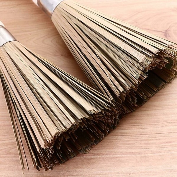 Bambus rengjøringsbørste med lange håndtak for husholdningskjøkken, restauranter, rengjøringsutstyr, rene naturprodukter.