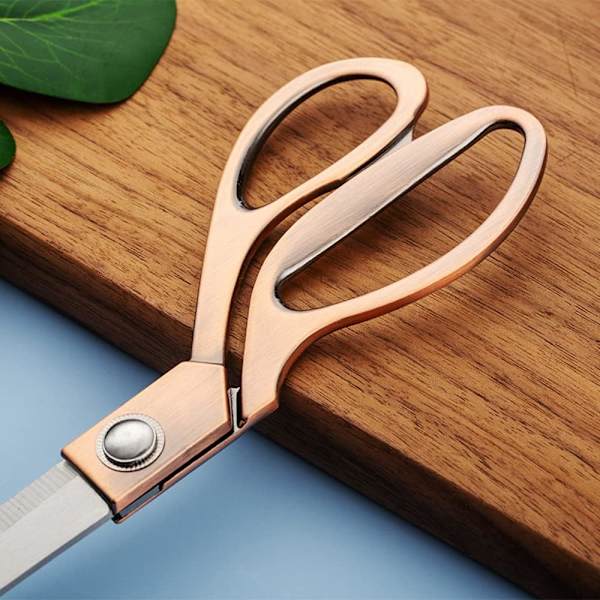 10,5'' Sølv Rustfrit Stål Skarpe Skræddersakse Tøj Saks Grill Klip Justerbar Køkkensakse Stof Heavy Duty Copper