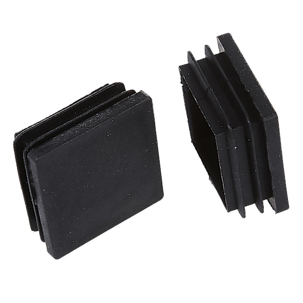 40mm x 40mm Plastkvadratrør Innlegg Endeblending Svart 10 stk