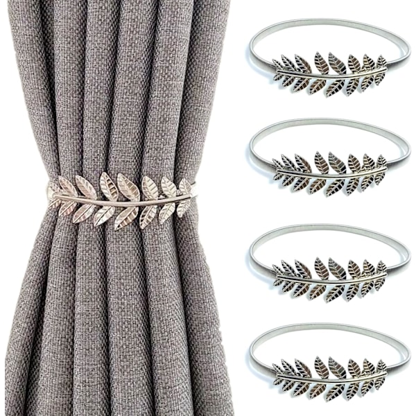2 stk magnetiske gardinholdere - 19\" lange perlekule gardinmagnetiske, europeiske gardinklips tauholdere vindu
