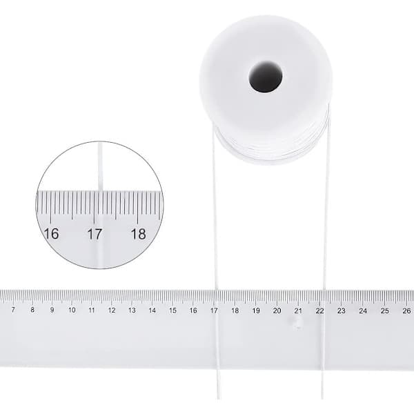 Nylonbelagt elastisk tråd - 50 meter rull, 0,6 mm