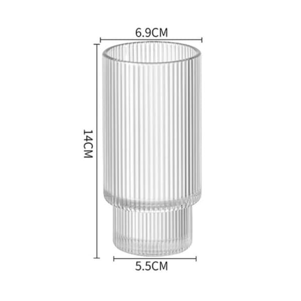 4-pak riflede glas, 270 ml transparent_xx