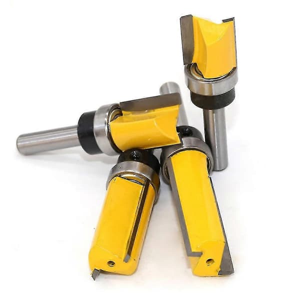 1/4 stk. 8 mm skaft fræser top bund leje planfræser 4pcs