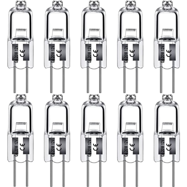 G4 halogenlampa 10W 12V - Varmvitt - 10-pack 10W 10W 10W 10 st 10W 10 pcs