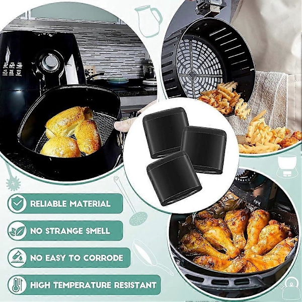 16 kpl korvaavia kumiosia AirFryer-pannuun, AirFryer-osat, naarmuuntumattomat suojukset, keittiötarvikkeet