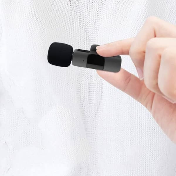 Trådløs Lavalier Mikrofon til Android, Mini Optagelse Telefon Mikrofon til Livestreaming, Videooptagelse, Interview, Clip-on Plug and Play
