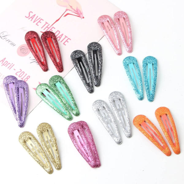Glitter Hårspænder - Metal Hårspænder Farverige Glitter Sequin Hårspænder Barrettes Hårstyling Tilbehør