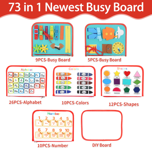 Taapero Montessori Busy Board lapsille Sensorinen oppiminen Frostbrush Learning Educational Research for Kids Fingerprint Green Planet Green Planet