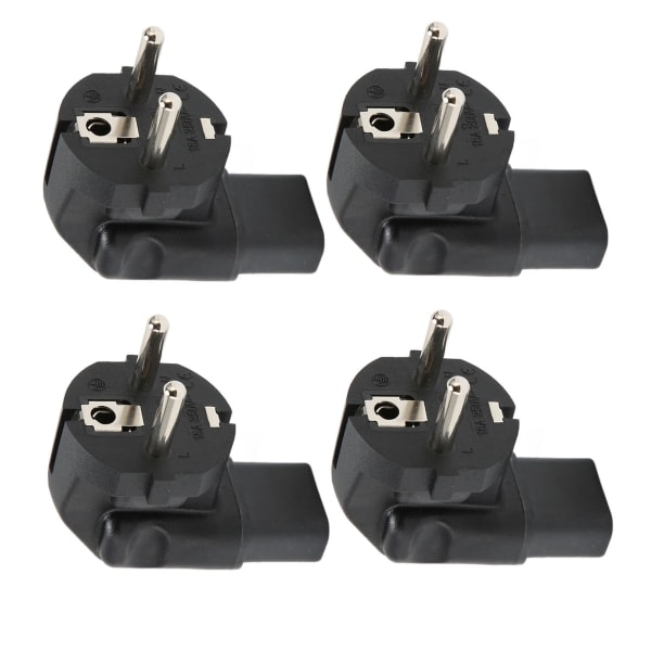 4 st EU 4,8 mm till IEC320 C13-omvandlare 90 graders ström för bärbar dator ström EU-kontakt 100-250V