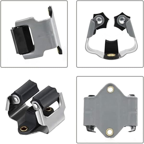 4 Stykker Moppe Vægmonterede Clips Moppe Kost Holder Værktøj Moppe Vægmonteret