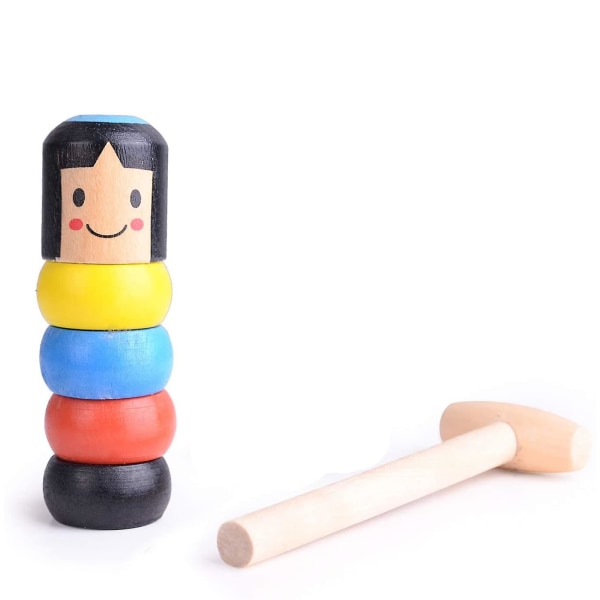 Wooden Man Toy - Rolig docka Trä Man Magic Toy för Halloween, jul, scen Magic rekvisita