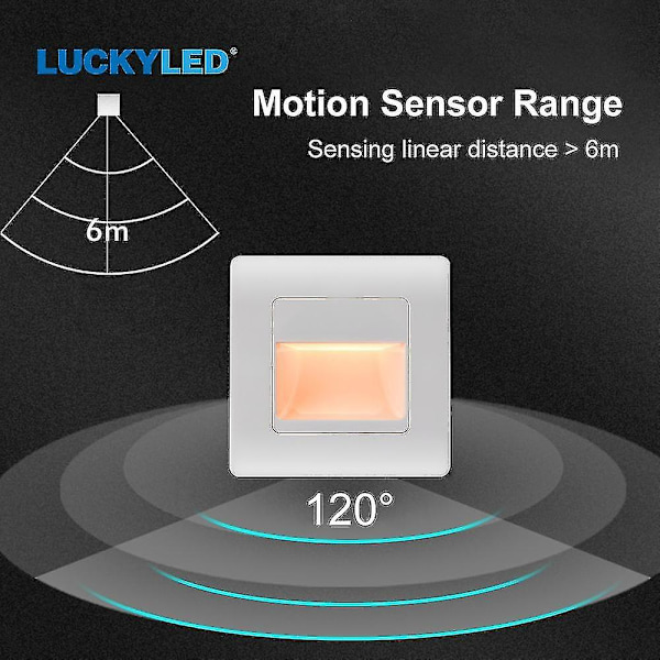 Uppoasennettu Led-seinävalaisin Pir-liiketunnistimella Portaiden Valo Ac85-265v Portaiden Valo Käytävän Valo Sisäseinävalaisin 4pcs Silver Normal