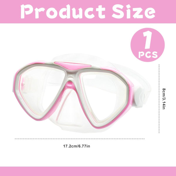 Barn Snorkelmask, Dykmask för Barn Snorkling Masker Simmask Anti-Dimma Simglasögon med Nässkydd