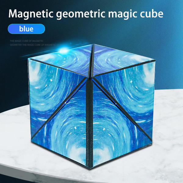 3d magnetisk kube puslespill Allsidig kube Tredimensjonal deformasjon Romlig Starry blue