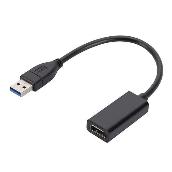 USB 3.0 til HDMI-kompatibel adapter HD 1080P USB til HDMI-omformer Thunderbolt ekstern lyd-videoadapterkabel for bærbar PC MacBook Sams