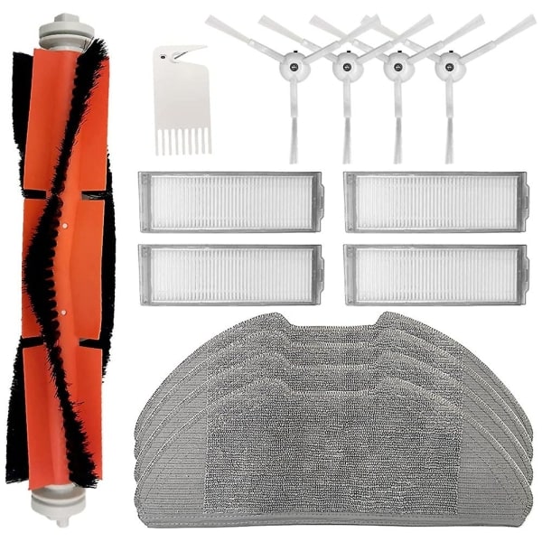 For Mi Robot Vacuum Mop 2 Pro Robot Vacuum Cleaner Set, Main Brush, Cleaning Cloths, Hepa Filter, Side Brush [DB] Som vist