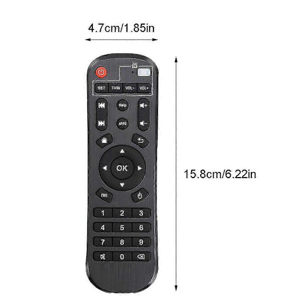 IR Erstatningsfjernkontroll For Android TV Boks H96/h96 Pro/h96 Pro+/h96 Max X2/x96 Mini/x96