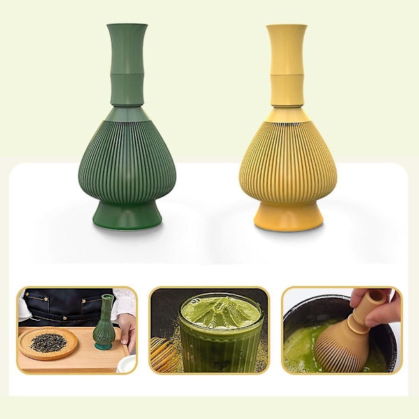 Genanvendelig Harpiks Matcha Pisk Plast Opvaskemaskine Sikker Matcha Rørværktøj green