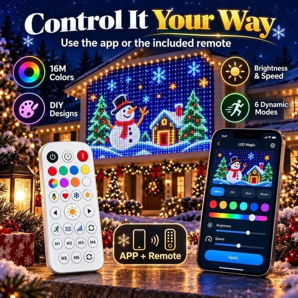 Jule-LED-nett for hus og smart veggteppe for utendørs bruk - 400 LED RGB (2m)