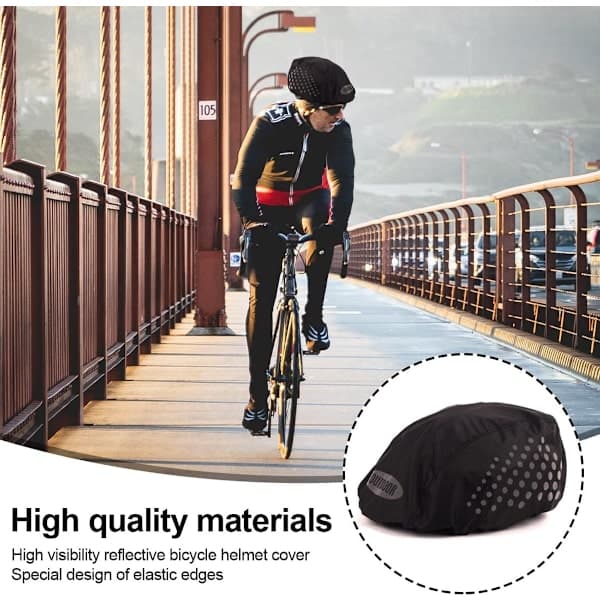 2-pack cykelhjälmsregnskydd - Regnskydd - Hjälmskydd - Reflexband - Universal