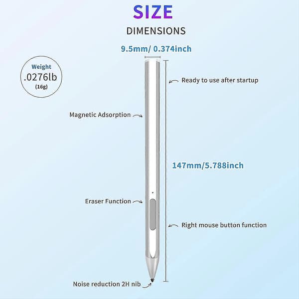 Microsoft Surface Pro7/6/5/4 Prox Go Book -kosketuskynä