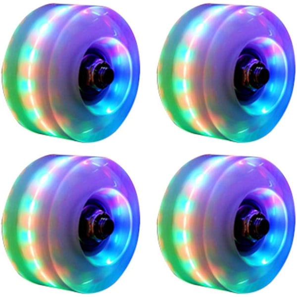 Led Light Up Roller Skate Wheels 4 Pack Luminous Light Up Med Skate Roller Bearings Quad Roller Skate Wheels För Quad Skating