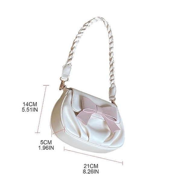 Dame Cloud Tasker Kvinde Rynket Crossbody Taske All-matching Sløjfe Skuldertaske