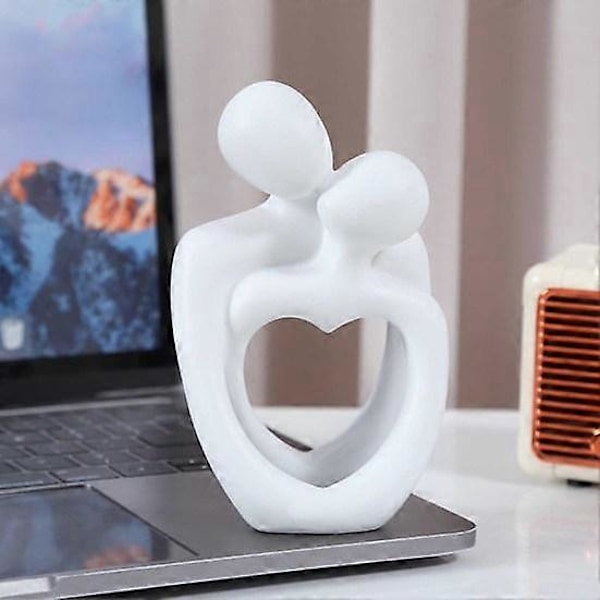 Par Skulptur Minimalistisk Resin Kærlighedsstatue Skrivebord Abstrakt Par Statue til black