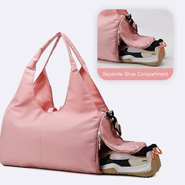 Rejse Duffel Taske Sports Gym Yoga Tote Taske Weekendtaske Skuldertaske Black