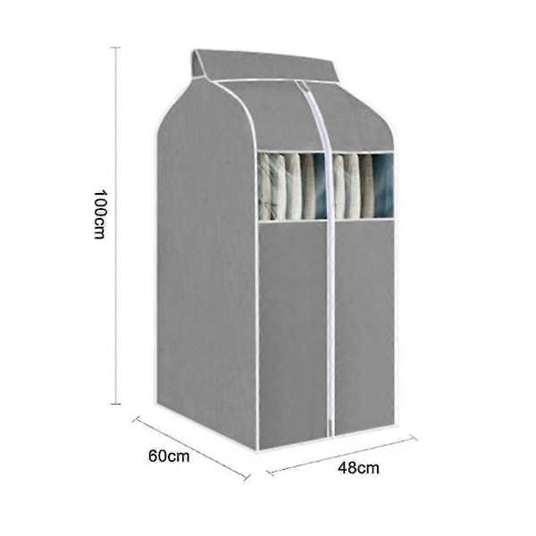 Hængende Tøjpose Tøjpose Organizer Opbevaring Støvbestandig Tøjcover CY Grey60x48x100