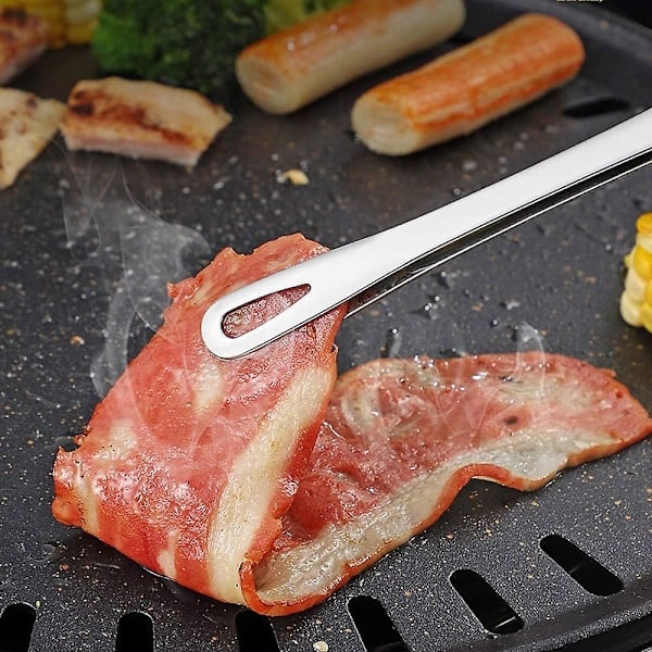 2 st Matpincetter i Rostfritt Stål, Köks Tänger, Multifunktionella Verktyg för Matlagning, Grillning, Bakning