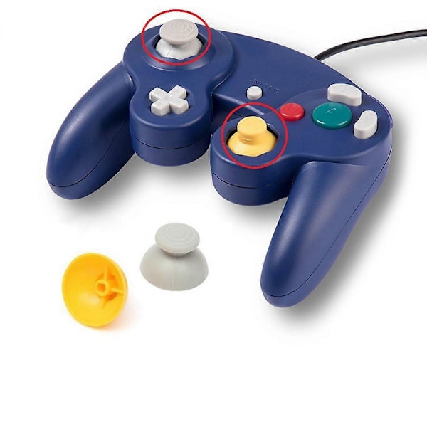 2 kpl Peukalonuppi Grip Cap Ohjain Analog Peukalonuppi Kansi NGC Gamecube