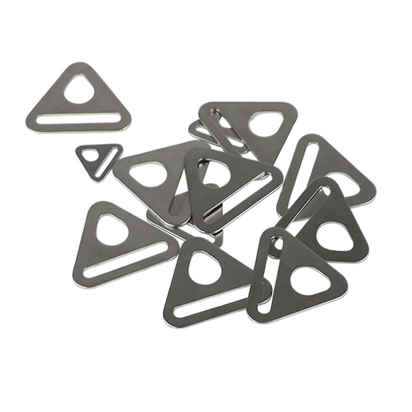 10 stk Justerbar Trekant med Stang Svingbar Klips D Dee Ring Spenne Støpt 15mm