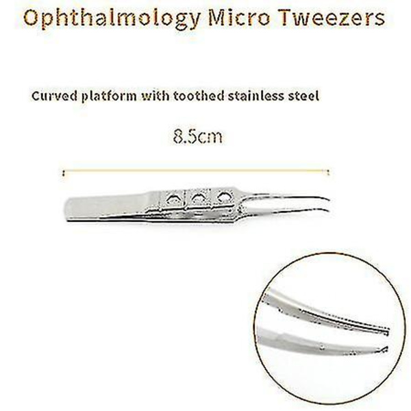 Ophthalmologiske Mikrokirurgiske Pincet Fedtpincet Rustfrit Stål Dobbelt Øjenlåg Plastikkirurgiske Instrumenter Pincet Platform White
