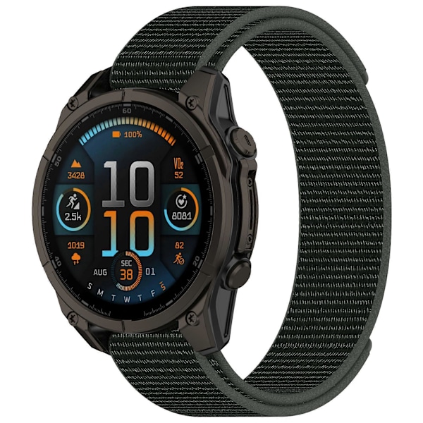 Armband i Nylon för Garmin Fenix 8 43mm/ Garmin Fenix 7S/ 6S - Justerbar Army Green
