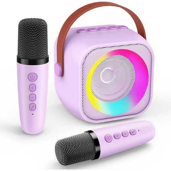 Karaoke Machine 2 Microphones, Toys for 3-12 Year Old Girls Birthday Gifts for Girls Microphone for Kids 3-9 Year old Girl