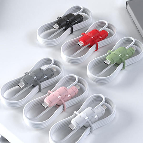 1 stk Kabelbeskytter Myk Silikondeksel For Telefon USB Lader Kabelbeskytter Pink Android Universal