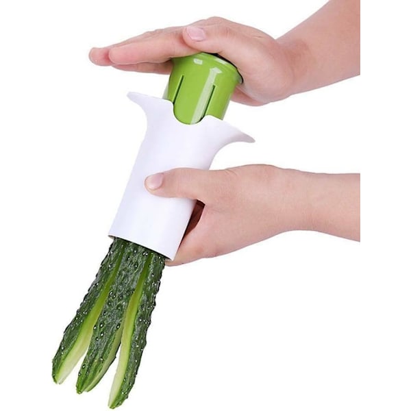 Grönsksskärare, Gurka Morot Jordgubbsfrukter Splitter Skär Slicer Äggskärare Gadget Verktyg