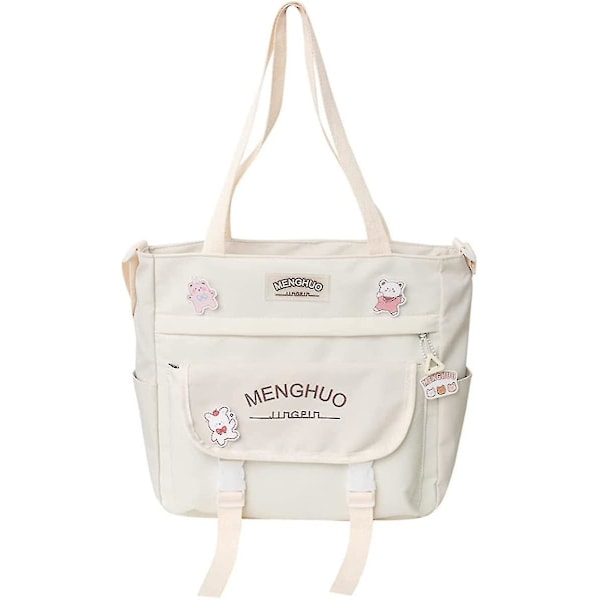 Kawaii Crossbody Väska för Flickor Tote Splicing Färg Skolryggsäck Japansk Skolryggsäck Estetisk Ryggsäck
