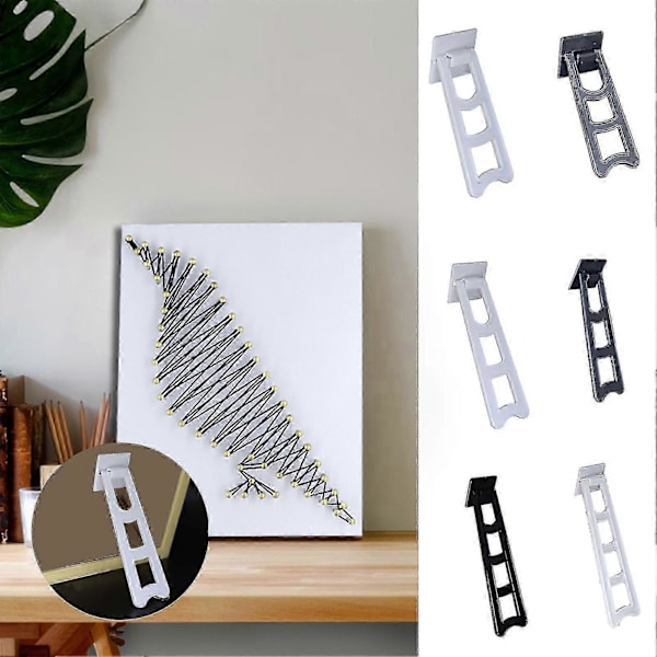 5 stk. Fotorammestativ Justerbar Vinkel Selvklebende Bakside Fotovisningsstativ Brakett Bakre Ben Fot Kontortilbehør White L