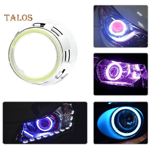 60mm-120mm Bil COB Angel Eye LED Ringljus Huvudljuslampa blue 60mm