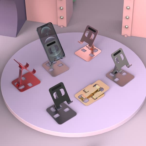 Smartphone Dock Mount Vikbart Bordsmobiltelefonstöd Hållare Vinkel Höjdjusterbart Telefon-/Surfplattestativ Grå 0.1