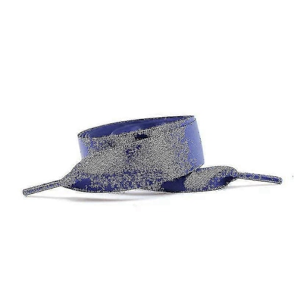 Sko-lisser i silkesateng, flate bånd skolisser støvler Navy blue 80cm