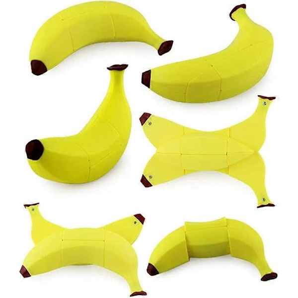 3D Fruktkub Set med Banan, Citron och Äpple Magisk Kub Bundle Barnens Utbildningsleksaker 3-pack
