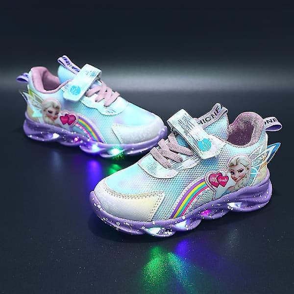 LED-sko til børn, blinkende sneakers, lysende træningssko til piger, størrelse 29 29