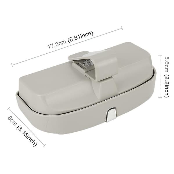 Auton monitoiminen aurinkolasikotelo korttipaikalla, litteä malli Grey