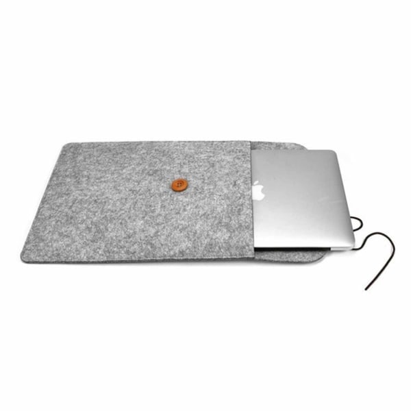 Datamaskinveske Laptopveske Sleeve Grå Filt - 15,6 Tommer Grå